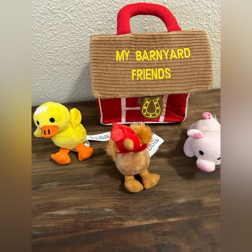 Aurora MY BARNYARD FRIENDS Mini Plush Farm Animals Playset BARN PIG DUCK HEN